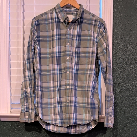 American Eagle Outfitters Other - American Eagle Outfitters Green and Blue Plaid Shirt